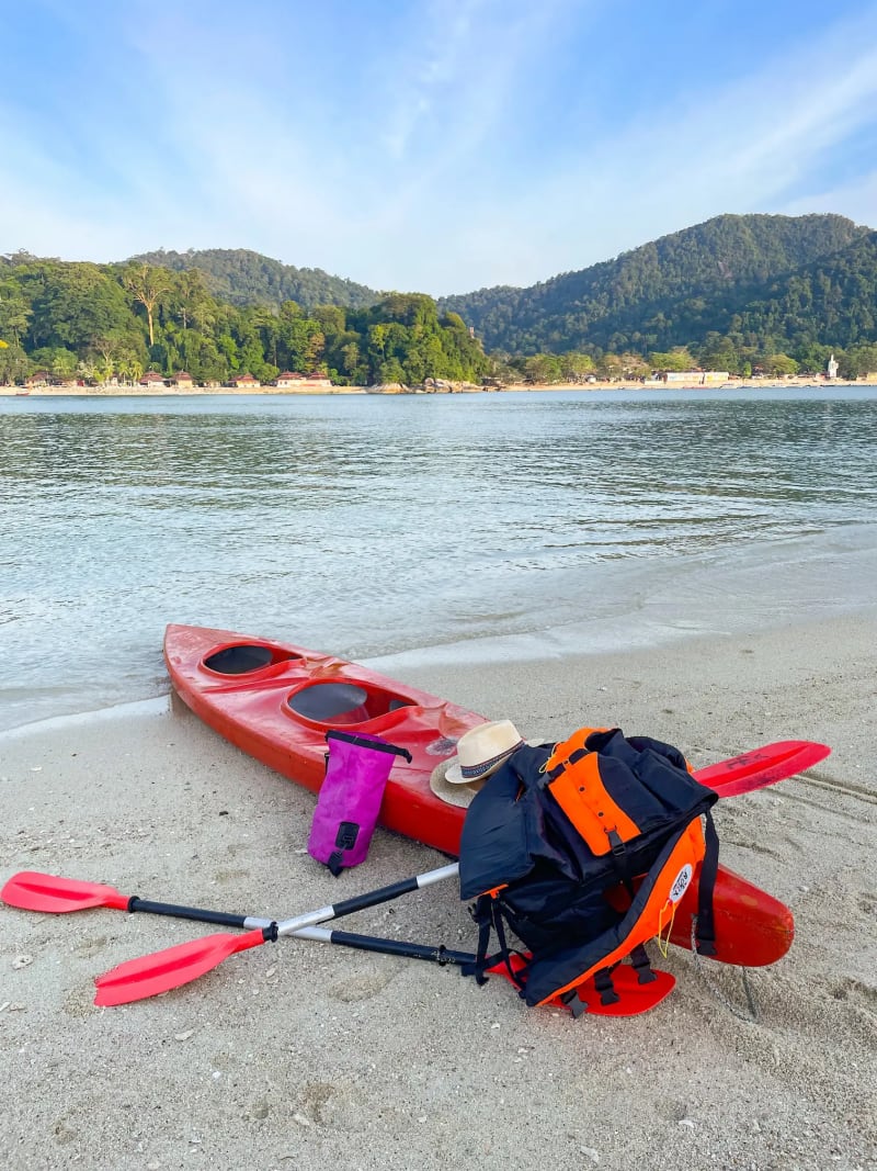 Snorkeling in the waters on Pangkor Island in Malaysia