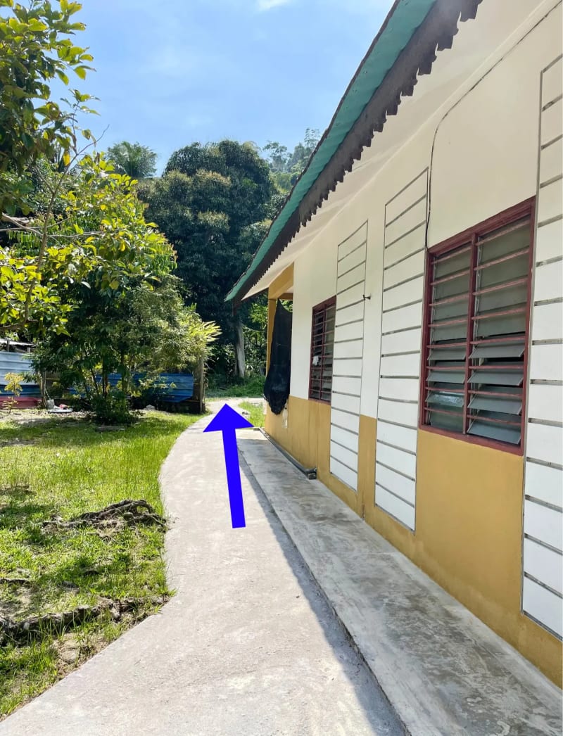 Directions to get to a hidden beach on Pangkor Island in Malaysia