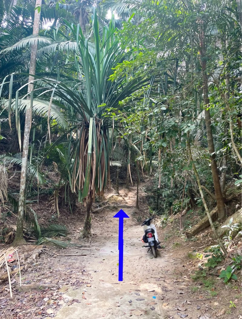 Directions to get to a hidden beach on Pangkor Island in Malaysia