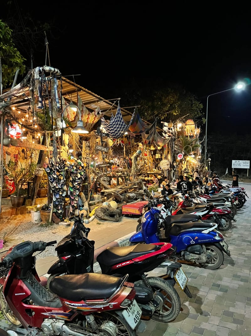 Outside of Klom Klom Koh Larn Bar on Koh Larn island in Thailand