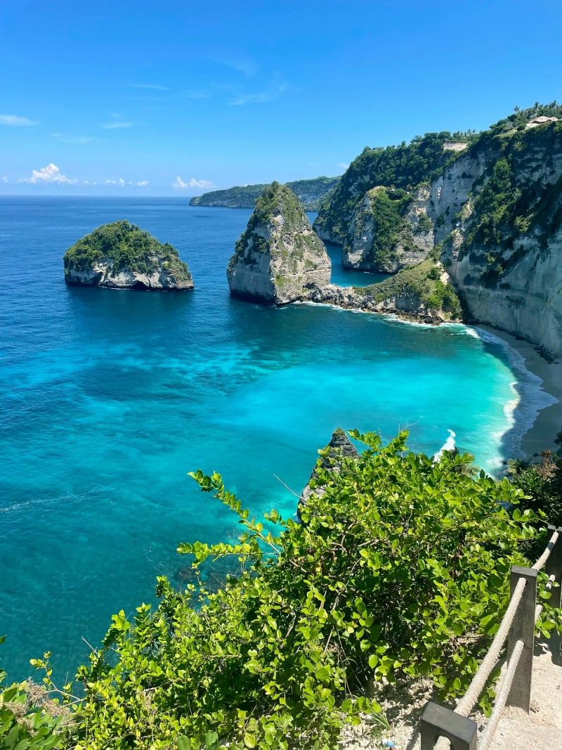 Cliffside views on Nusa Penida in Indonesia