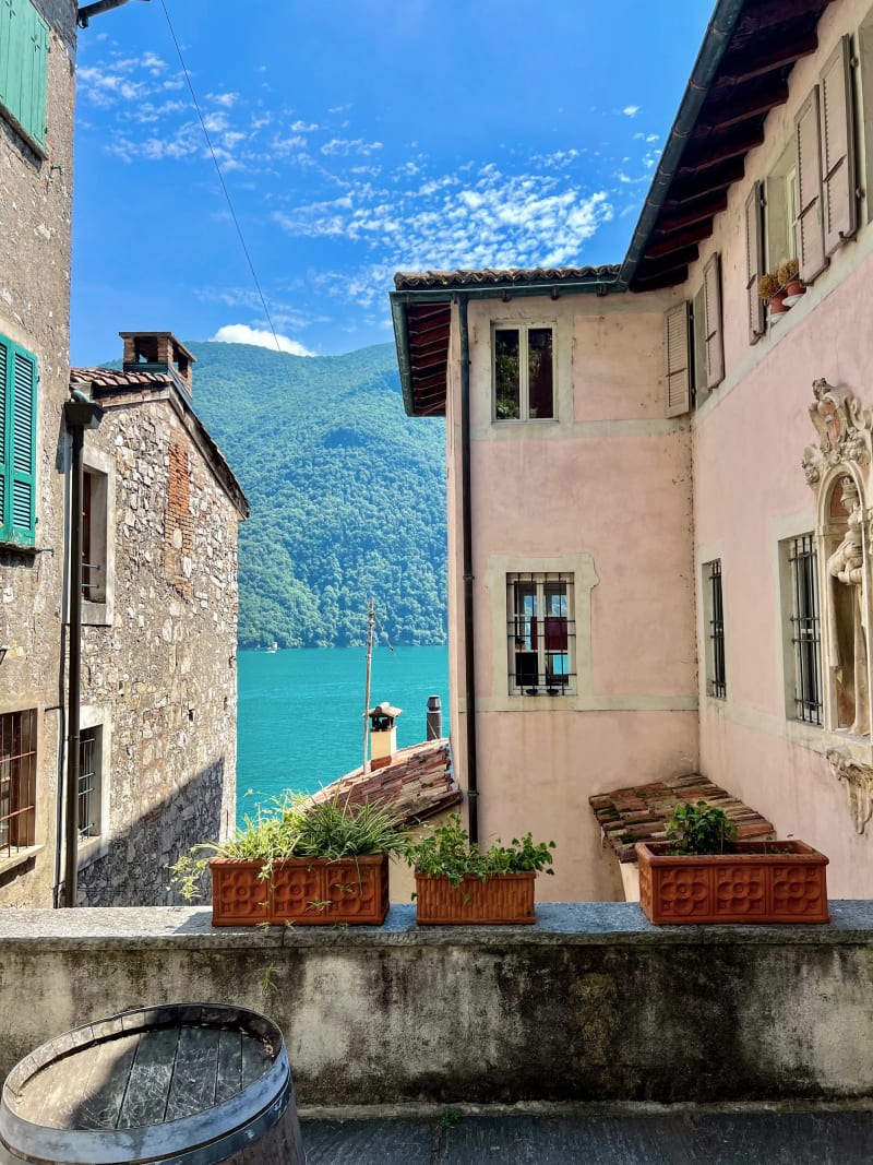 Gandria town in Lugano, Switzerland