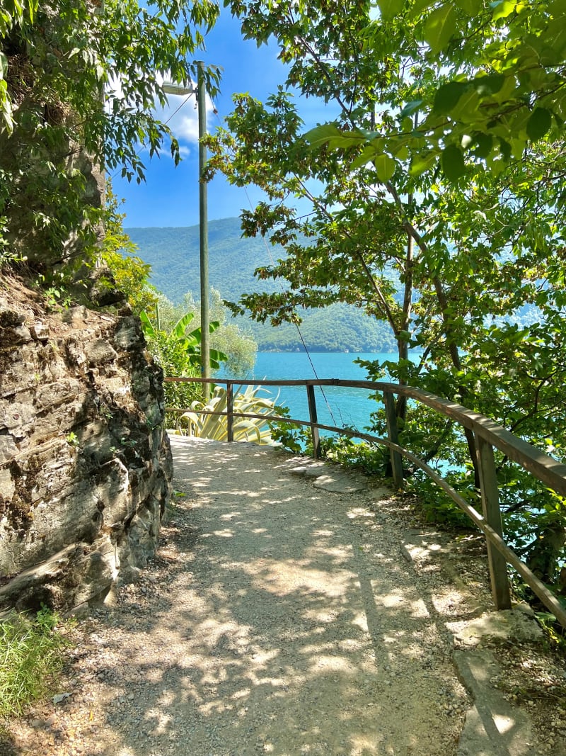 Scenic lakeside trail in Lugano