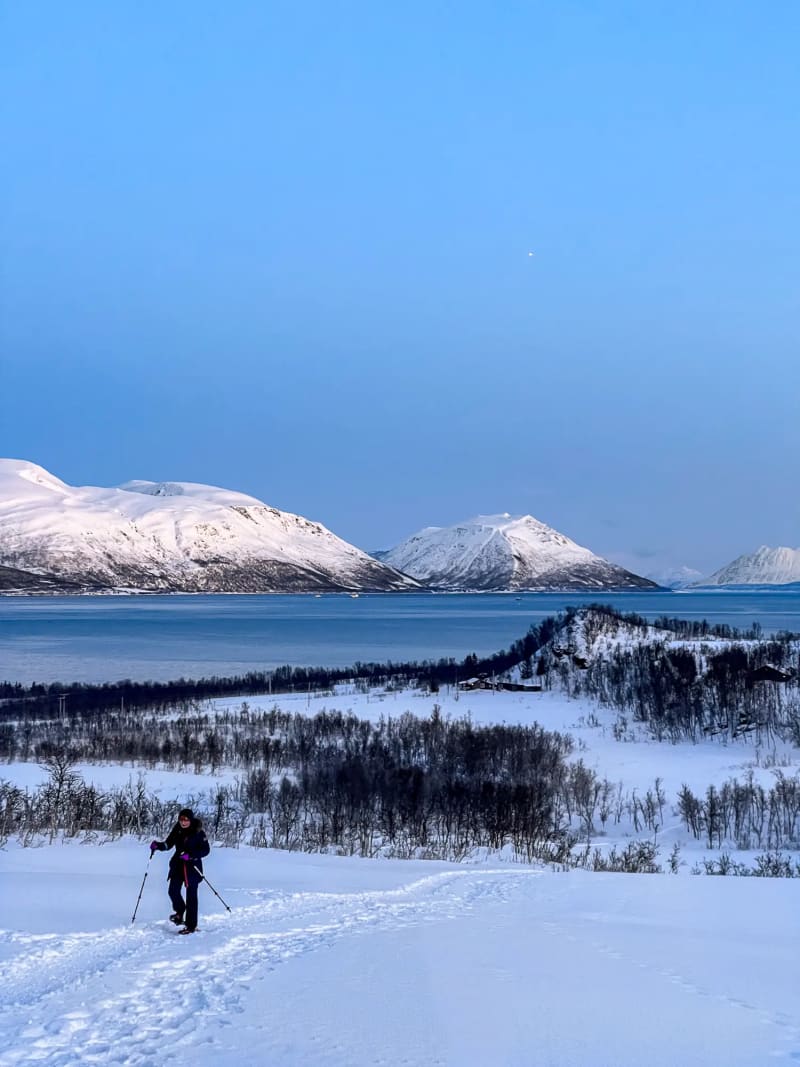 The winter landscape of Tromsø Norway covered in snow