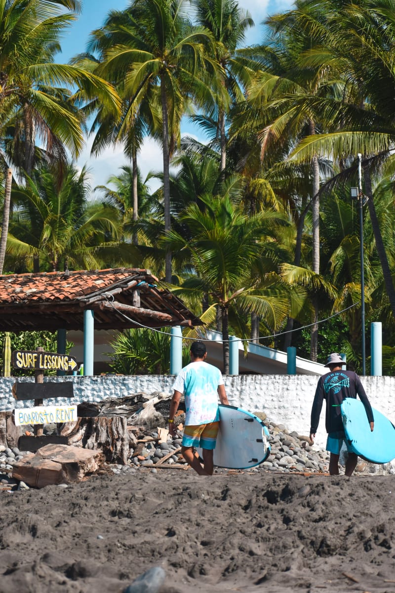 Beautiful coastline views of Surf City El Salvador