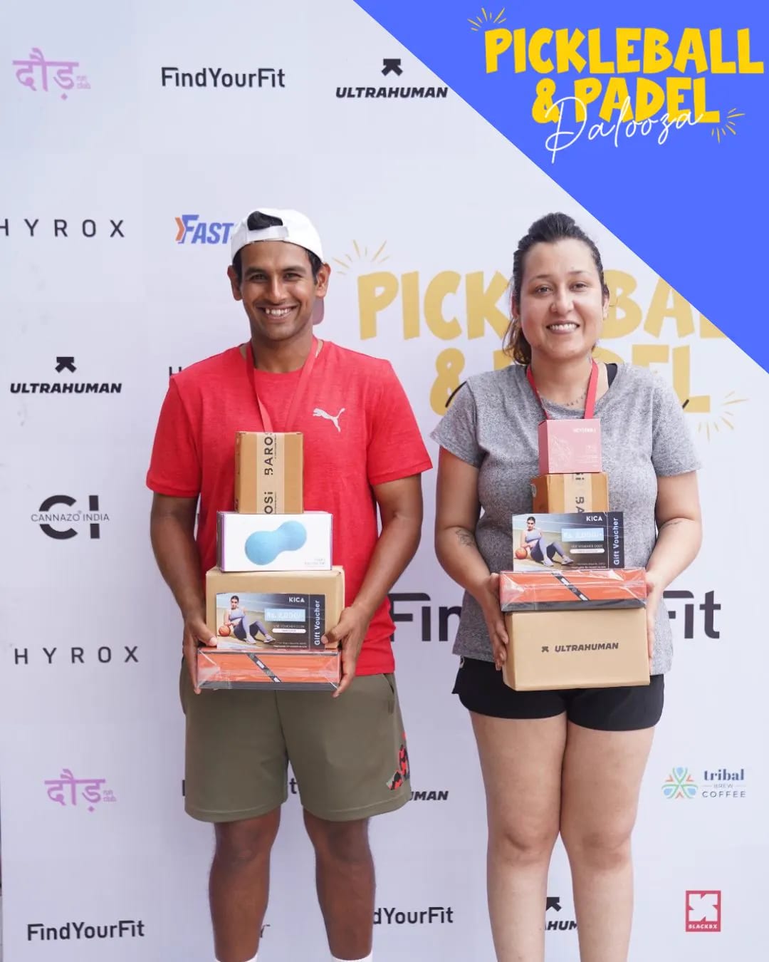 Winners at a FindYourFit Pickleball & Padel Palooza