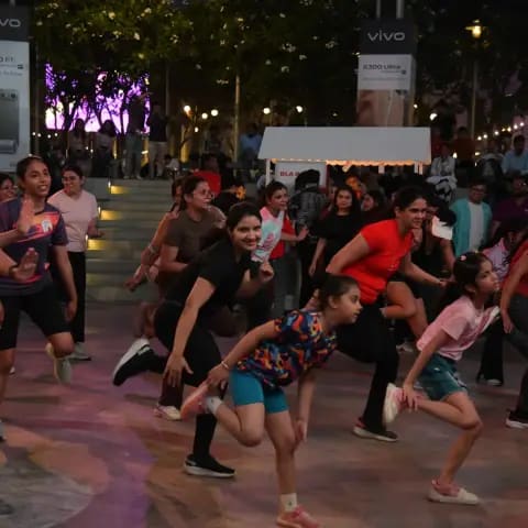 The Wellness Carnival's dance fitness party in full swing