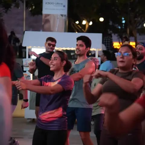 The Wellness Carnival's dance fitness party in full swing