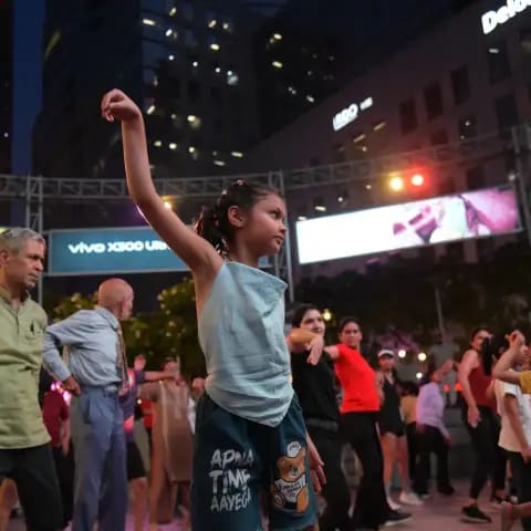 The Wellness Carnival's dance fitness party in full swing