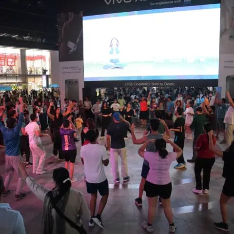 The Wellness Carnival's dance fitness party in full swing