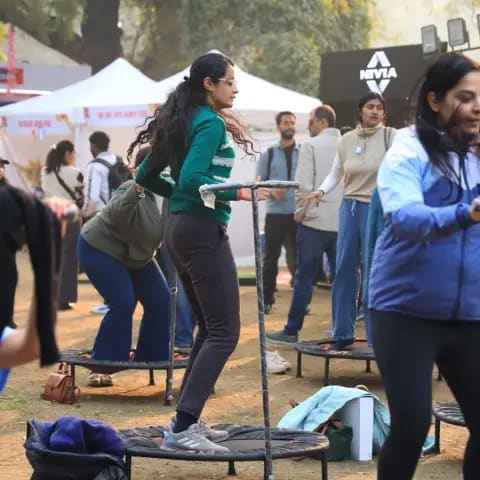 Community fitness in the park at The Wellness Carnival
