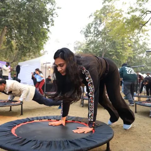 Community fitness in the park at The Wellness Carnival