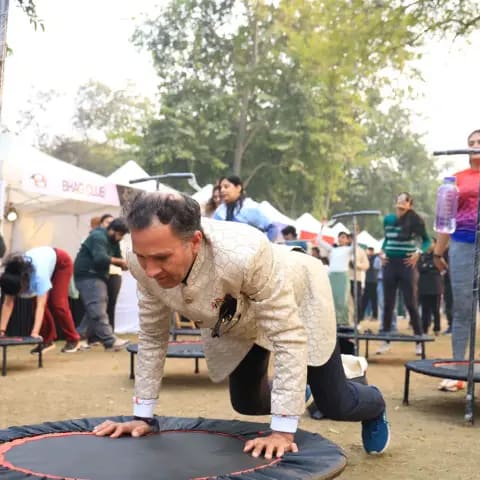 Movement and fitness activities at The Wellness Carnival