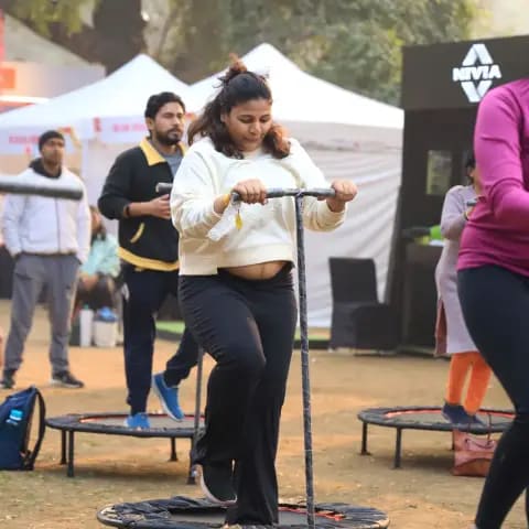 Movement and fitness activities at The Wellness Carnival