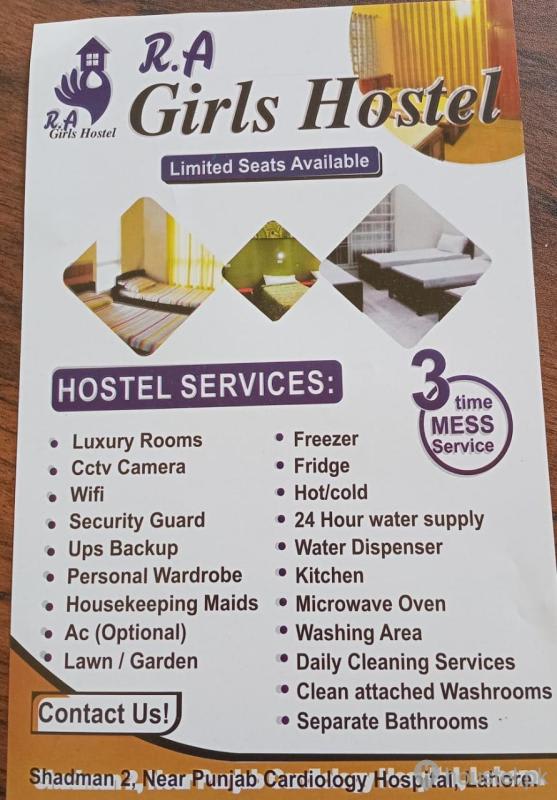 R.A Girls Hostel — hostel in Shadman, Lahore