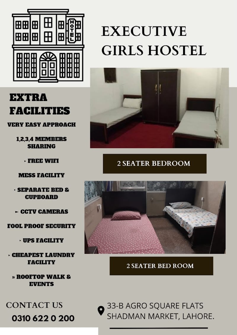 EXECUTIVE GIRLS HOSTEL SHADMAN — hostel in Shadman, Lahore