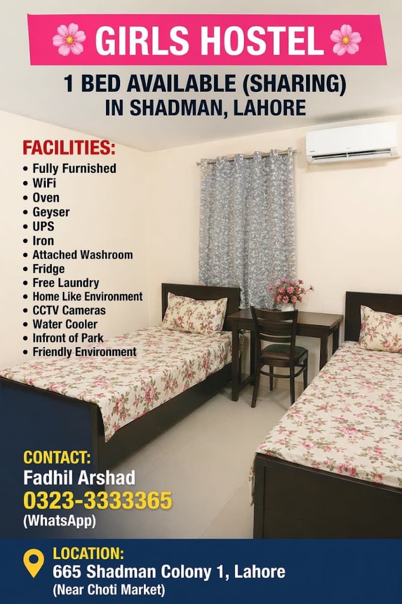 FA Hostel — hostel in Shadman, Lahore