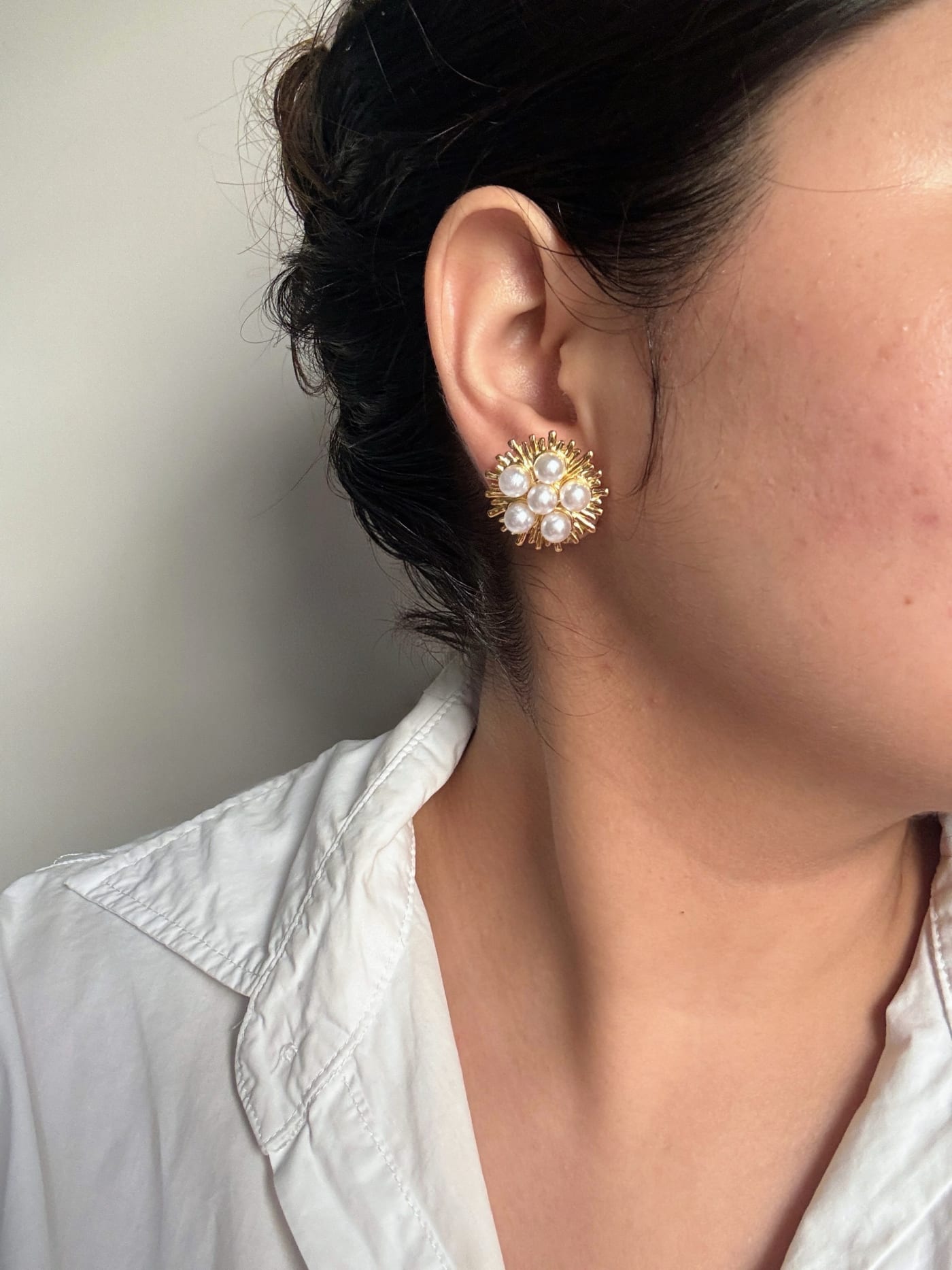 Elsa – Cluster Pearl Sunburst Studs