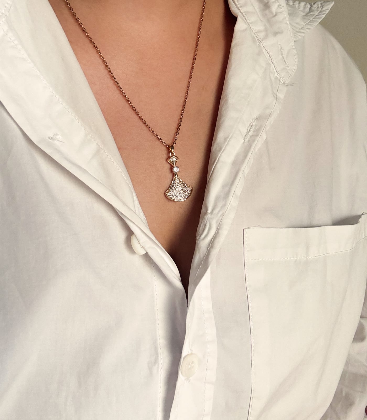 Crystal Mosaic Fan Pendant