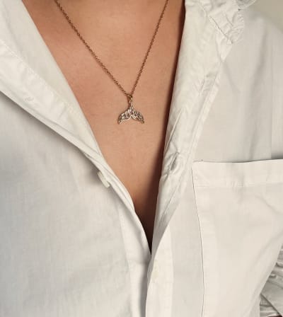 Delicate Golden Fishtail Charm