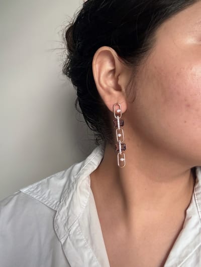 Margaret – Violet Link Chain Drops