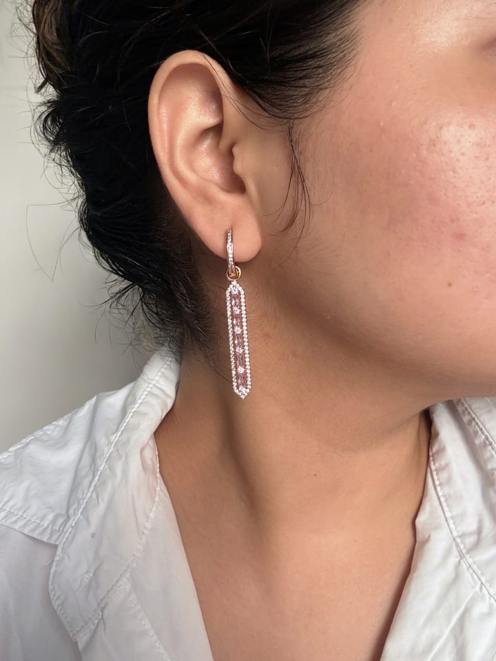 Dagger – Convertible Rose Stiletto Hoops