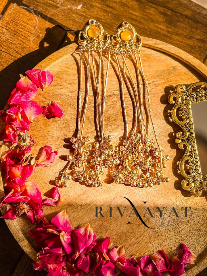 Arzoo – Golden Waterfall Statement Saharan Drops
