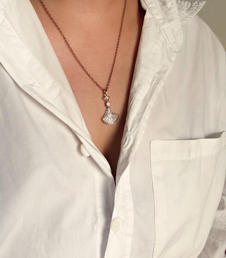 Crystal Mosaic Fan Pendant
