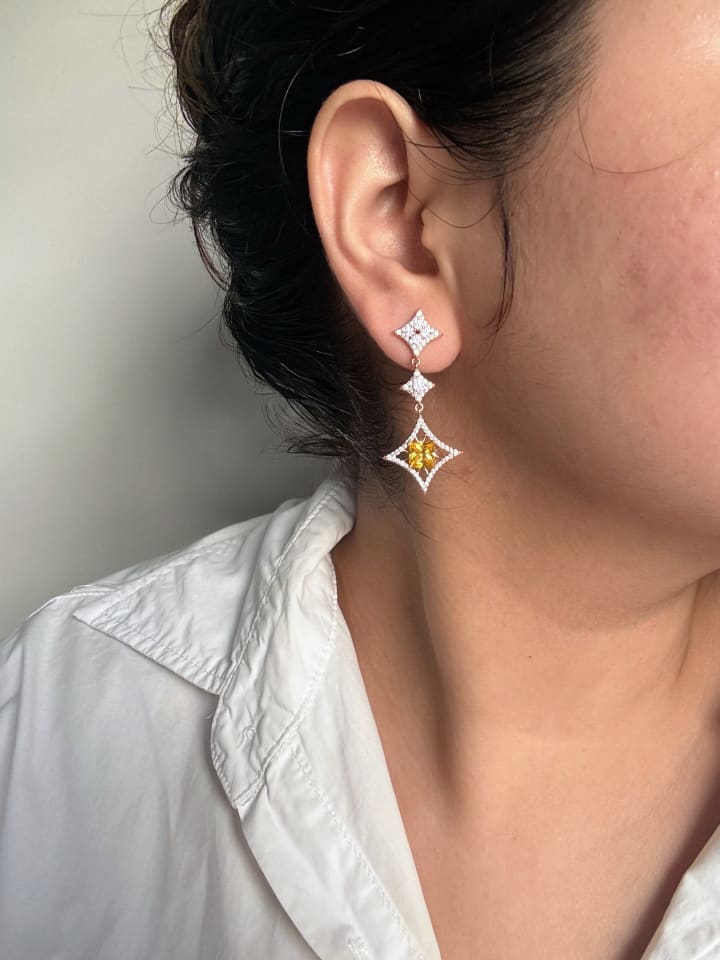 Stardust – Amber Diamond Drops