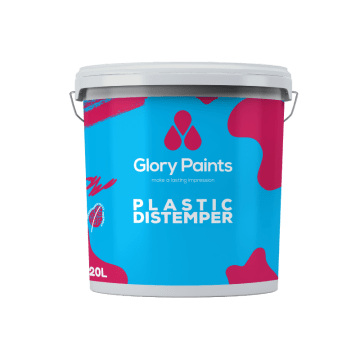 Glory Plastic Distemper genuine container packaging by Nasib Industrial Products Limited