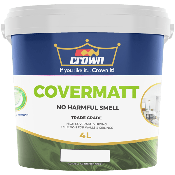 Crown Covermatt Emulsion — Crown Paints Kenya official pack container