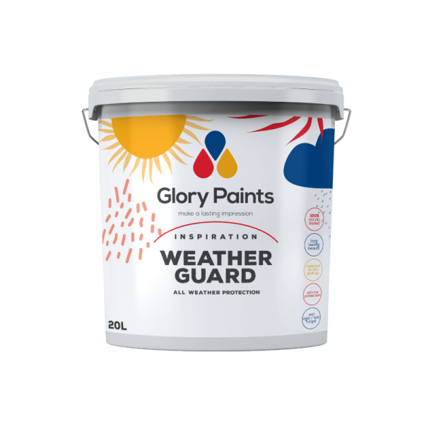 Glory Weatherguard Exterior Emulsion genuine container packaging by Nasib Industrial Products Limited