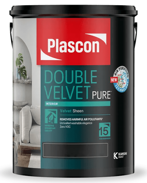 Kansai Plascon Plascon Double Velvet Luxury Emulsion paint container packaging