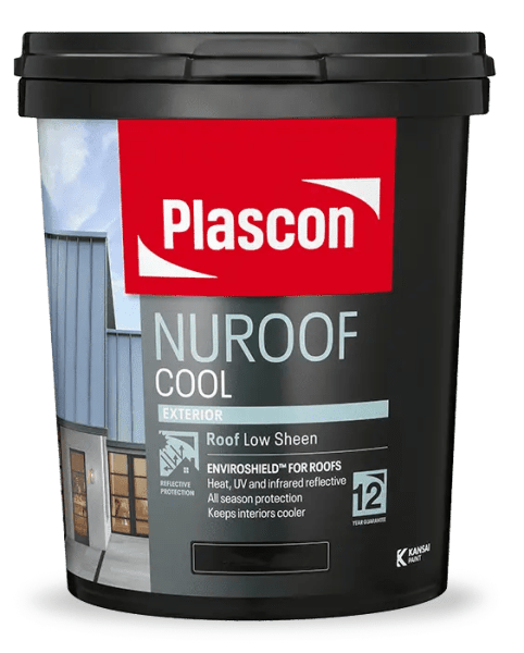 Kansai Plascon Plascon Nuroof Cool Acrylic Roof Coating paint container packaging