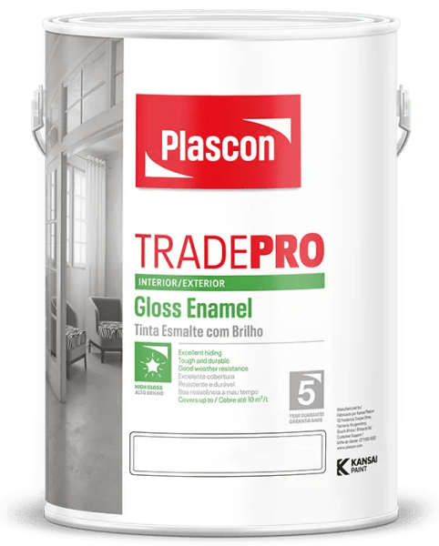 Kansai Plascon Plascon TradePro Gloss Enamel paint container packaging