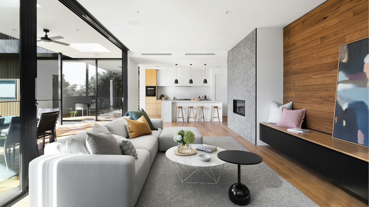 Light Grey paint on living room walls in a contemporary apartment in Kilimani Nairobi
