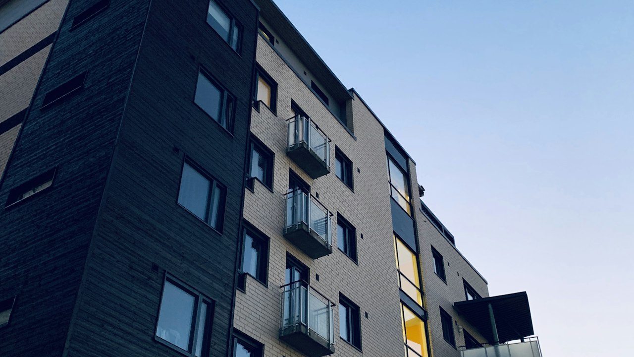 Stone Grey paint on the exterior facade of a modern apartment complex in Kileleshwa