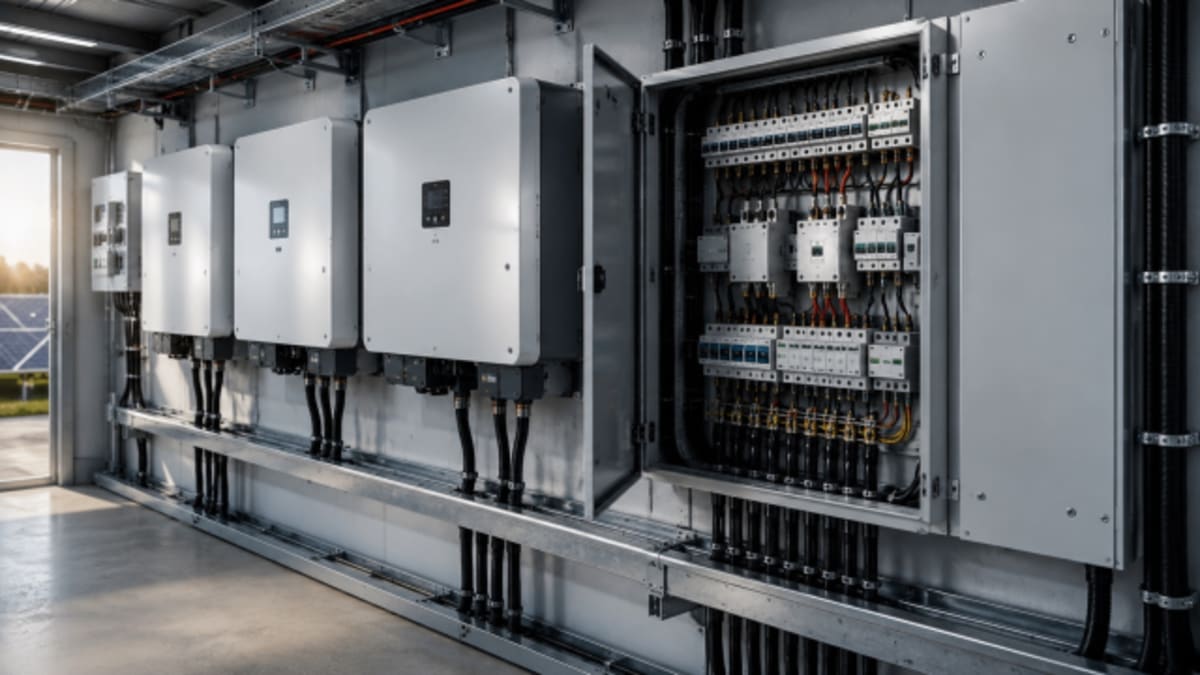 Quadro tecnico e inverter per impianto fotovoltaico