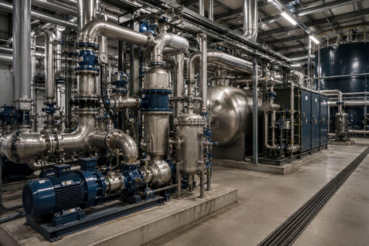 Locale tecnico di impianto a biomassa e biogas