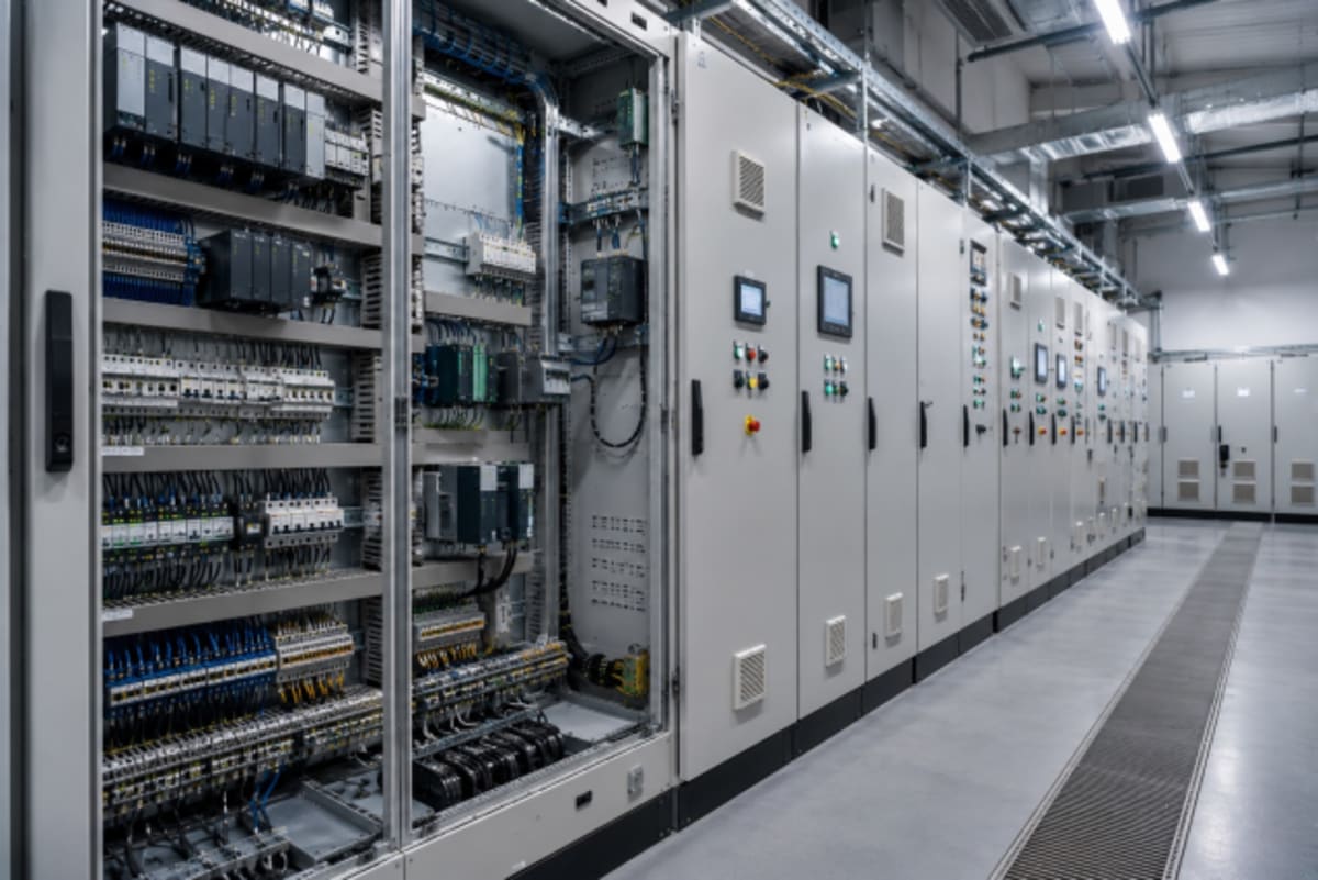 Quadro di controllo di impianto industriale