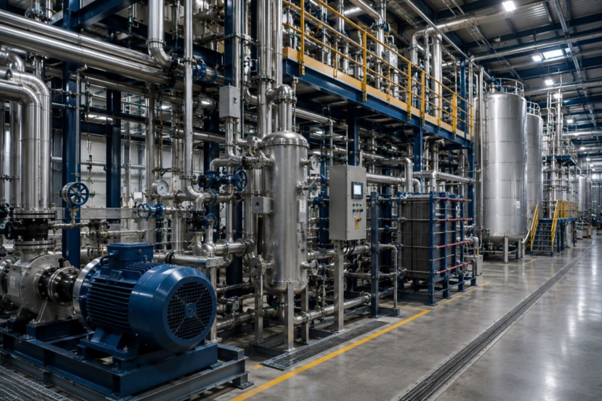 Linea impiantistica in contesto industriale