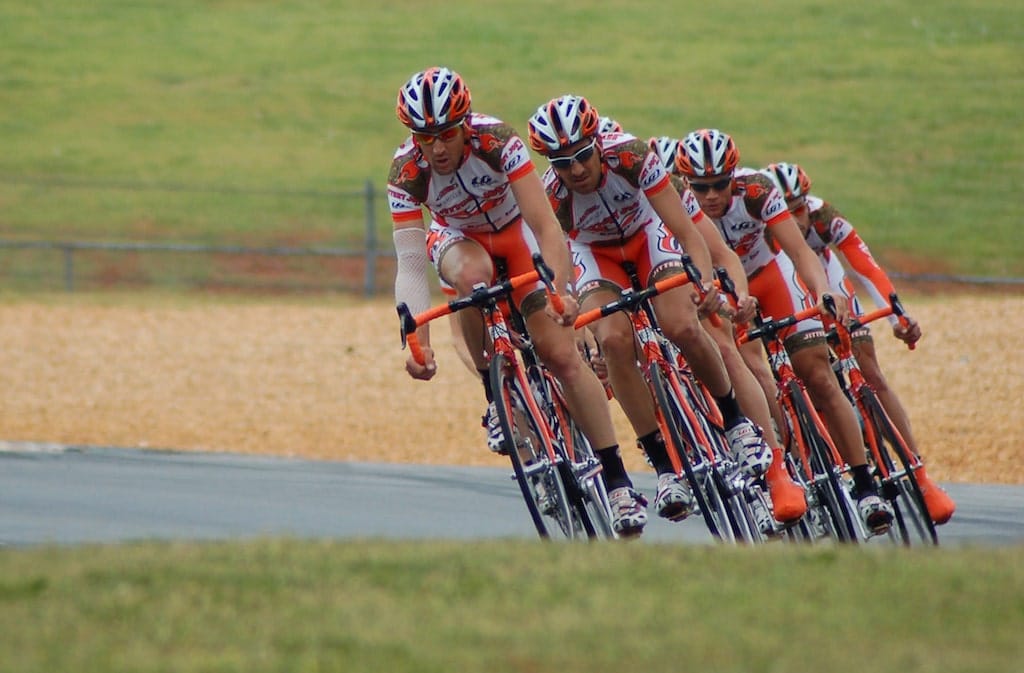 photo of a bicycle race