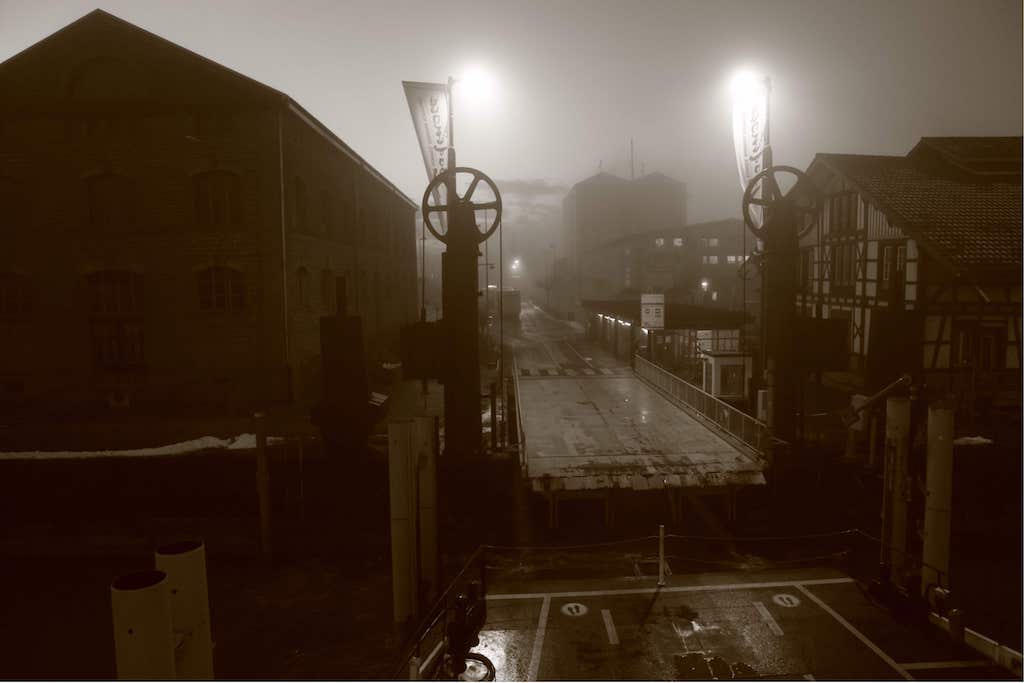 foggy dark scene that looks like it could be from a vampire movie