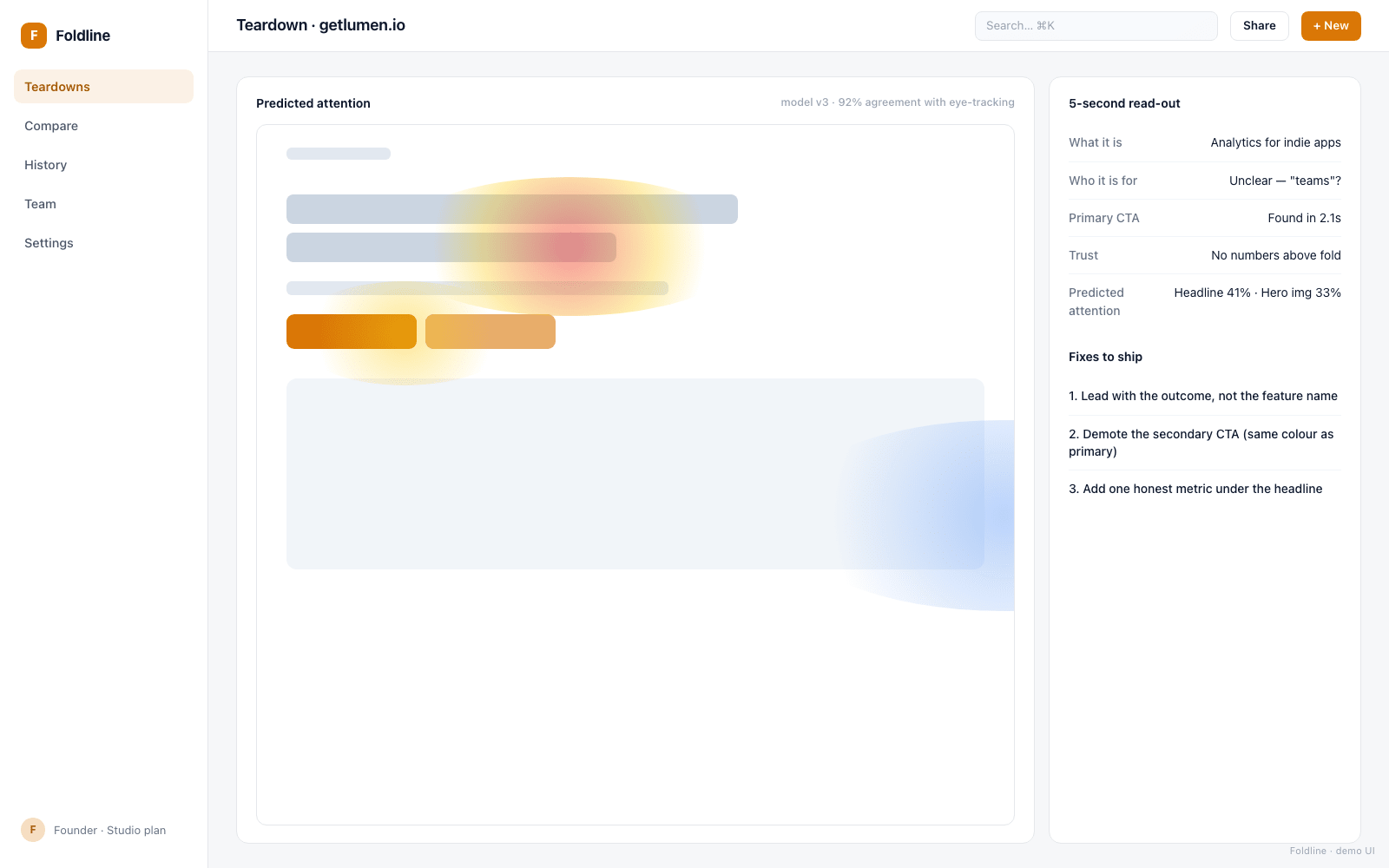 Foldline screenshot