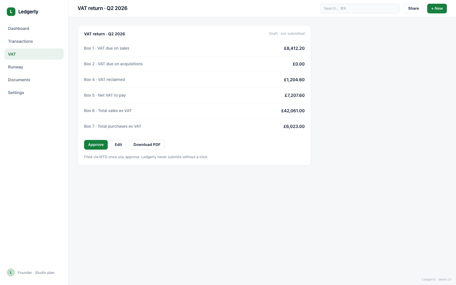 Ledgerly screenshot