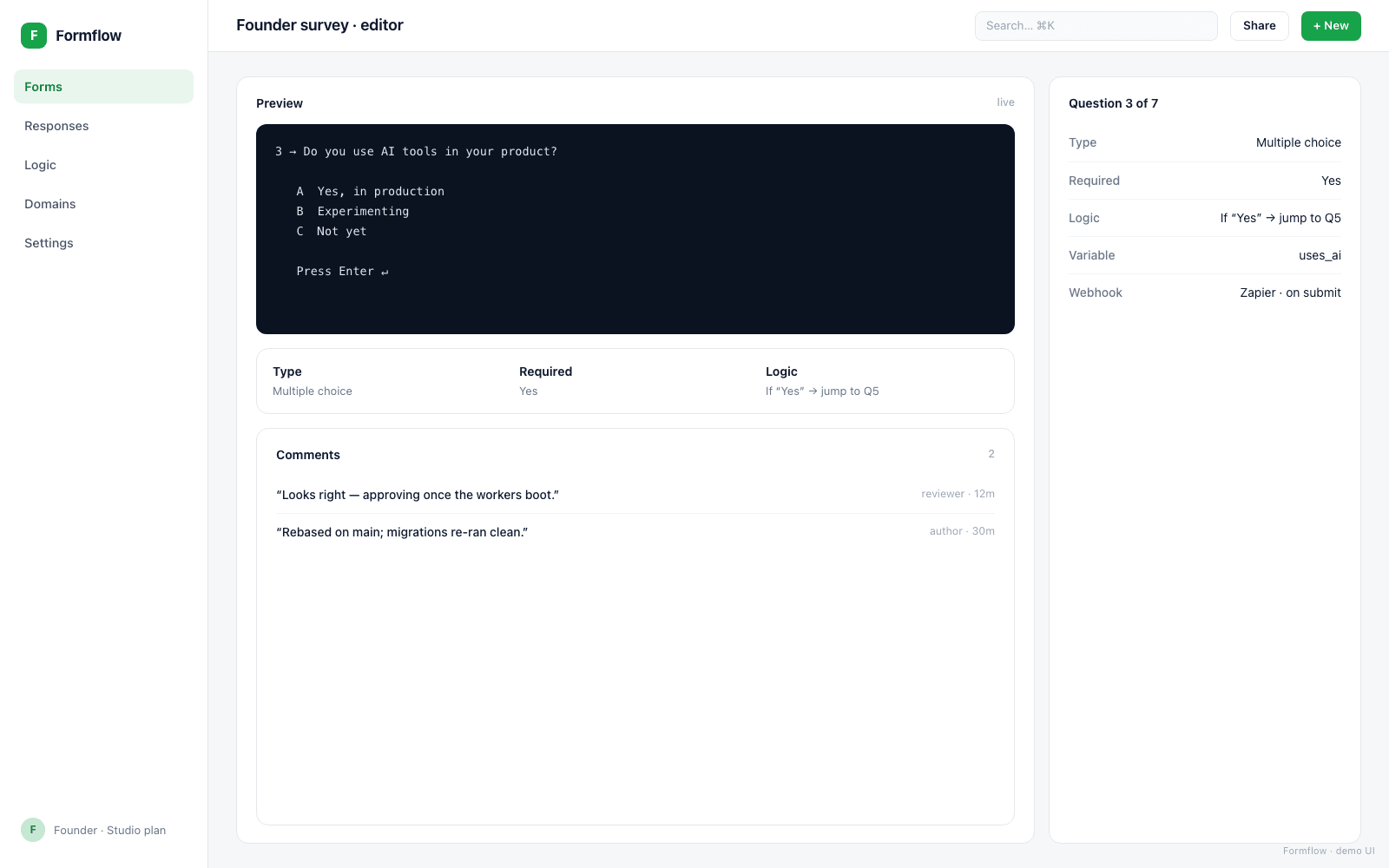 Formflow screenshot