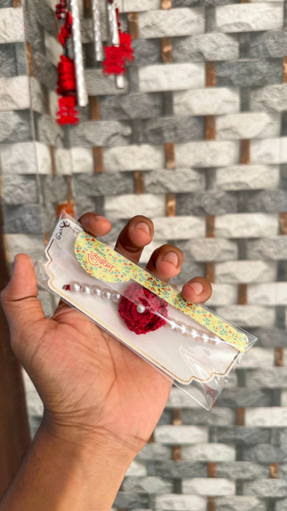 Crochet 3D Rose Rakhi — image 3