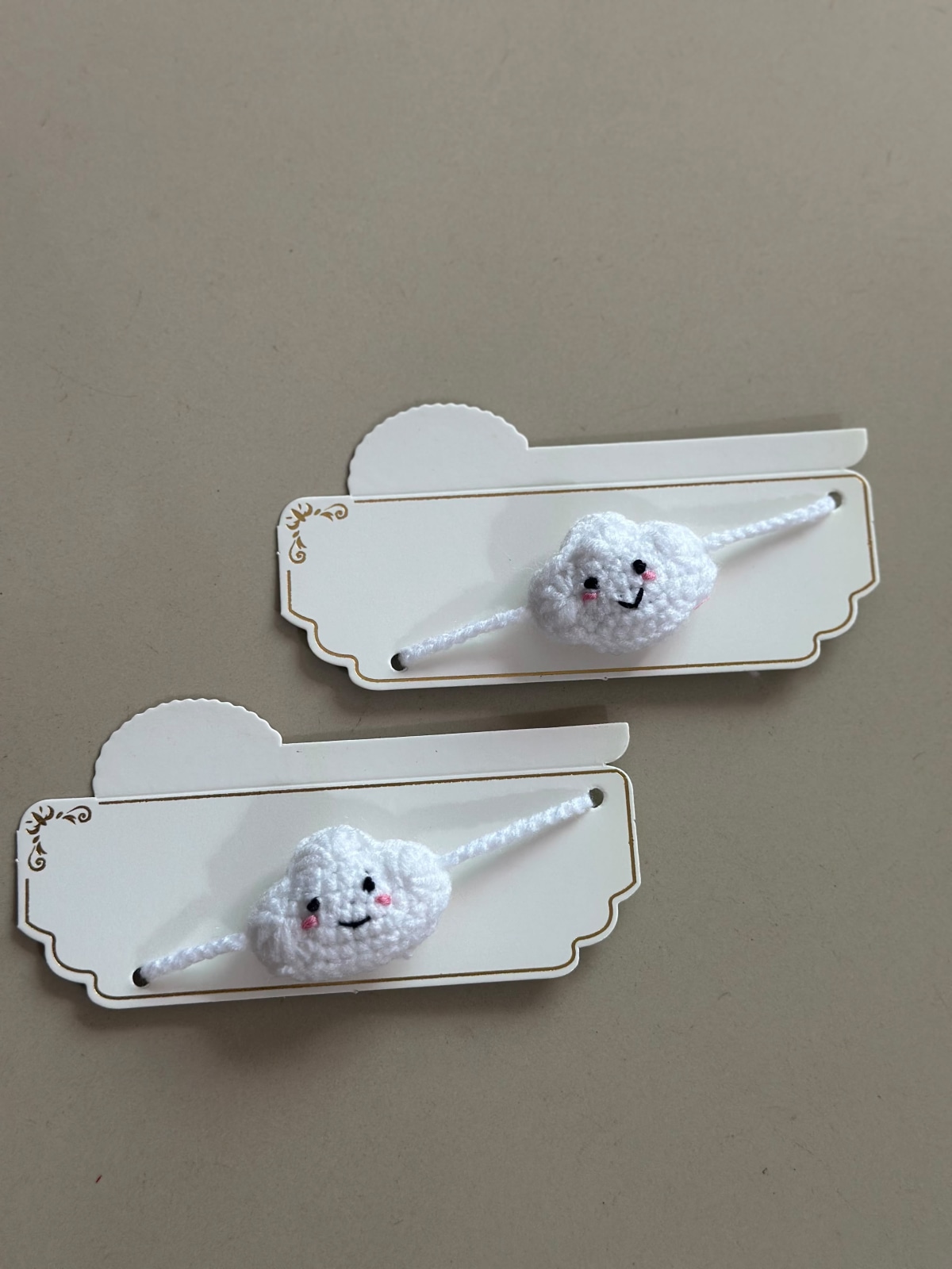 Crochet Cloud Rakhi — image 2