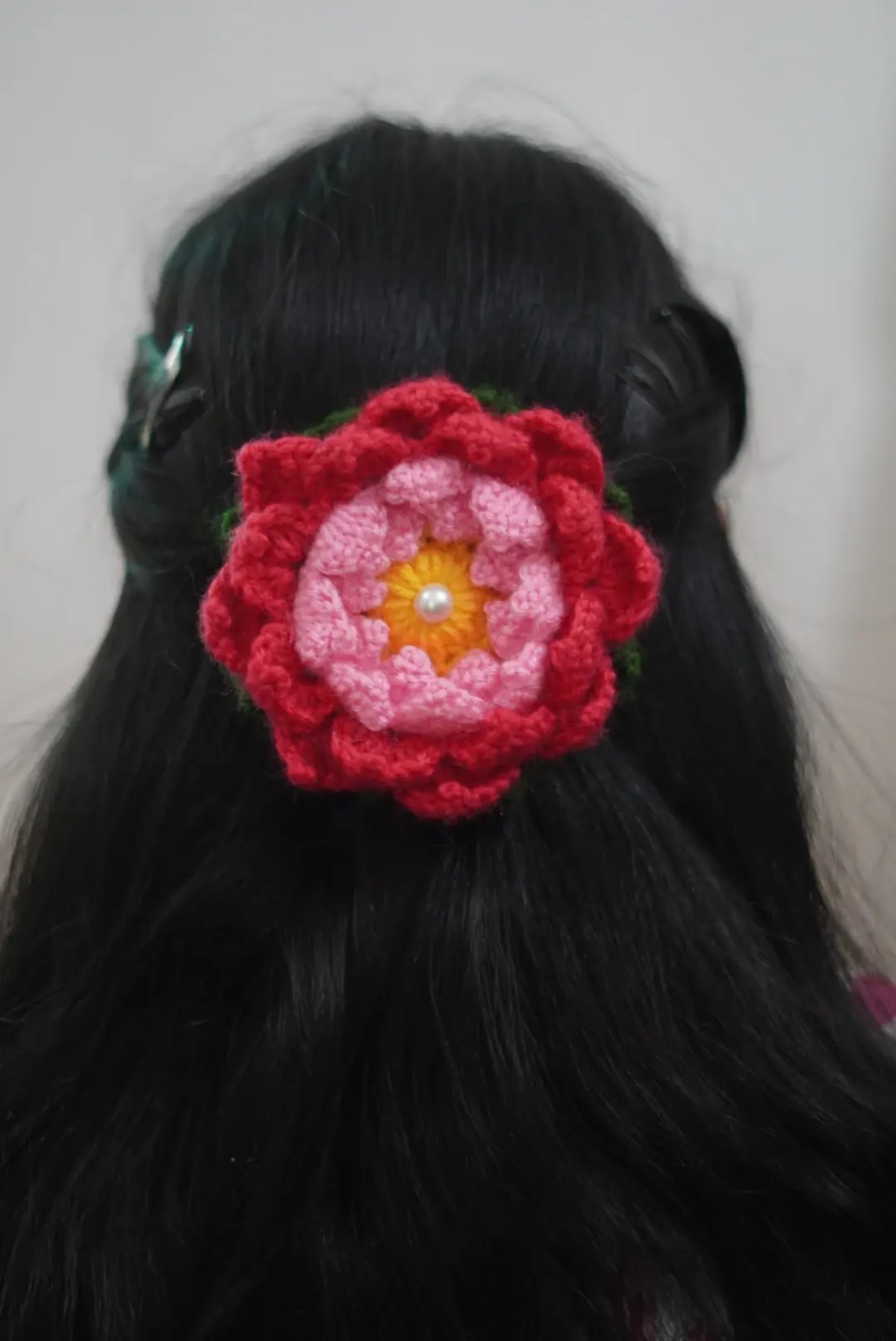 Crochet Lotus Hair Clip — image 1