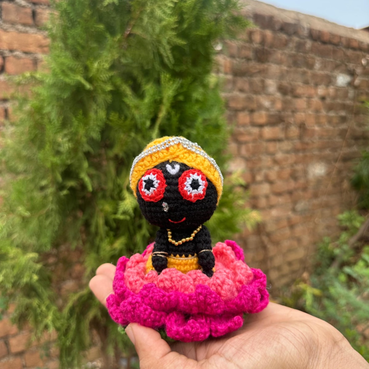 Crochet Jagannath Lotus Doll — image 1